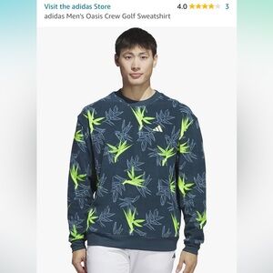 ⛳️ New Adidas Men's Oasis Crew Golf Sweatshirt